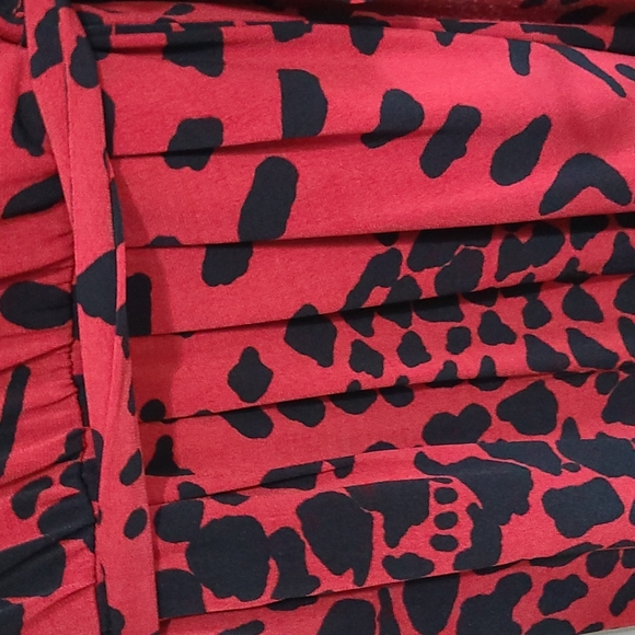 Sexy Wrap dress.NWOT Gypsy by Mara Hoffman. Red/black animal print. Small. - Picture 3 of 9